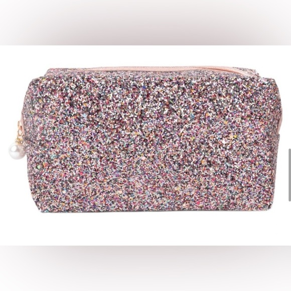 POL Handbags - Pink glittery cosmetic bag